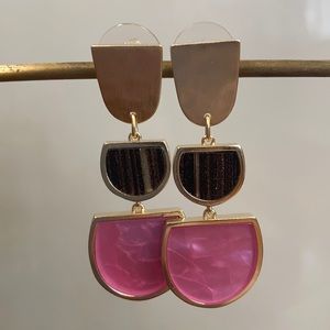 Luna gold drop earrings in pink mix-Kendra Scott